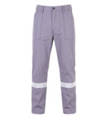 Gabardin İş Pantolonu Gri Reflektörlü